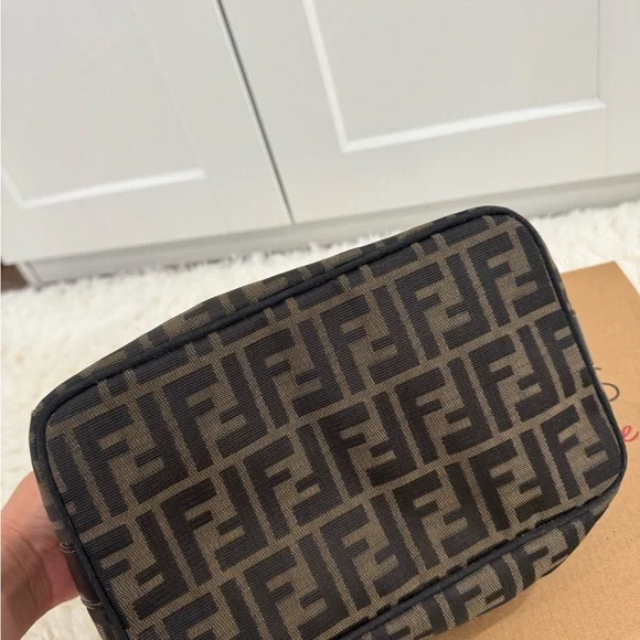 Authentic Fendi Zucca Canvas Handbag/Vanity Bag - Picture 3 of 11
